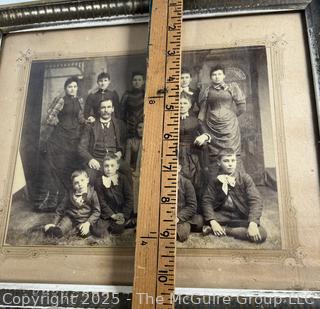 Framed Under Glass Victorian Family Portrait