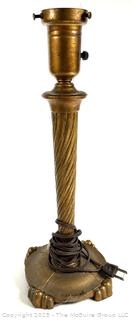 Gilded Metal Table Lamp Base
