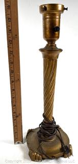 Gilded Metal Table Lamp Base
