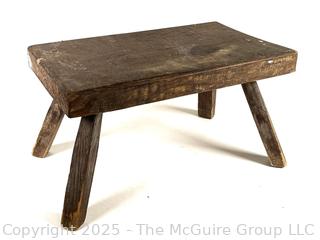 Primitive Wood Log Stool 