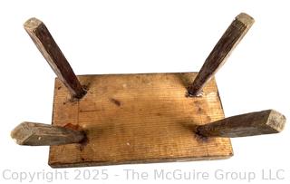 Primitive Wood Log Stool 