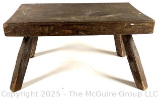Primitive Wood Log Stool 