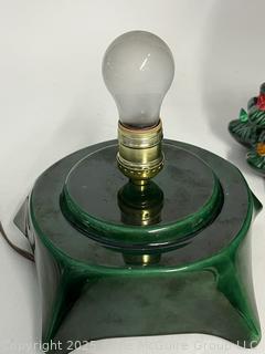Ceramic Lighted Christmas Tree.  Slightly Damaged at Very Top.  19" tall.