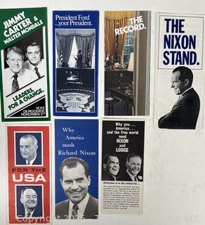 Presidential Political Campaign Materials for Nixon, Johnson, Carter & Ford