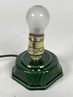 Ceramic Lighted Christmas Tree.  Slight Damage to Top as Shown. 11" tall