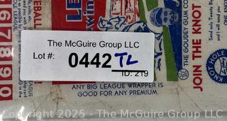 1934 Goudey "Big League Chewing Gum" Baseball Wrapper with Lou Gehrig