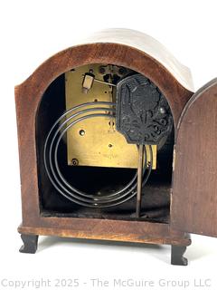 Haller Oak Mantle Clock in Wood Case