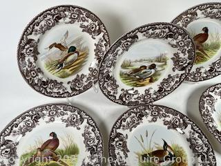 Eight (8) Spode Woodland Pheasant Dinner Plates