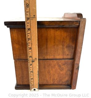 Primitive Table Top Two (2) Drawer Chest or Cabinet. 9 x 8 x 10.5"