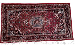 Bijar Wool Hand Knotted Persian Rug.  35" x 67"