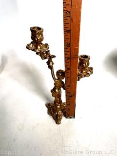 Two (2) Light Cherubs Candle Holder