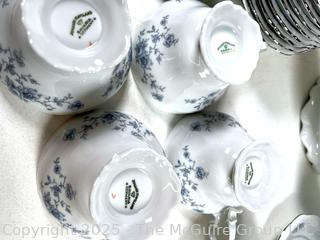 Set of Johann Haviland Bavaria Germany Blue Garland Porcelain Dinnerware