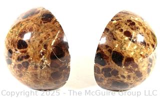 Polished Smoky Agate Quartz Round Bookends