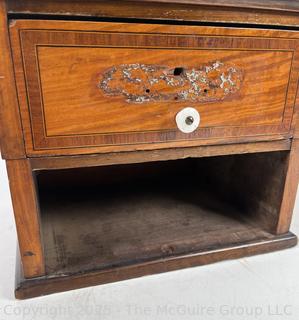 Primitive Table Top Two (2) Drawer Chest or Cabinet. 9 x 8 x 10.5"