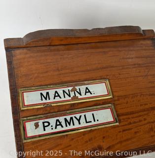 Primitive Table Top Two (2) Drawer Chest or Cabinet. 9 x 8 x 10.5"