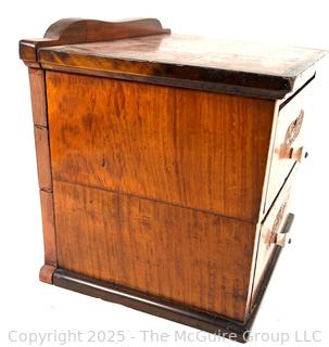 Primitive Table Top Two (2) Drawer Chest or Cabinet. 9 x 8 x 10.5"