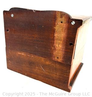 Primitive Table Top Two (2) Drawer Chest or Cabinet. 9 x 8 x 10.5"