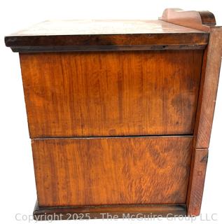 Primitive Table Top Two (2) Drawer Chest or Cabinet. 9 x 8 x 10.5"
