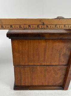 Primitive Table Top Two (2) Drawer Chest or Cabinet. 9 x 8 x 10.5"
