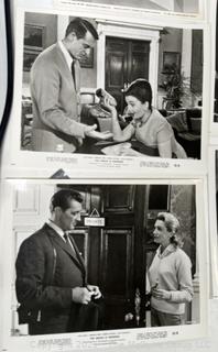 8 x 10 Black & White Promotional Photos for The Grass is Green Staring Cary Grant & Robert Mitchum 1960