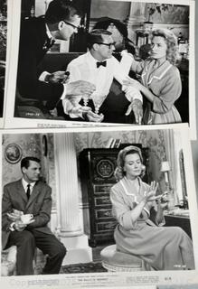 8 x 10 Black & White Promotional Photos for The Grass is Green Staring Cary Grant & Robert Mitchum 1960