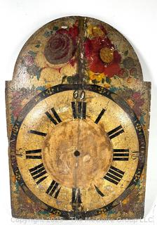 Hand Painted Wood Shield Clock Face 