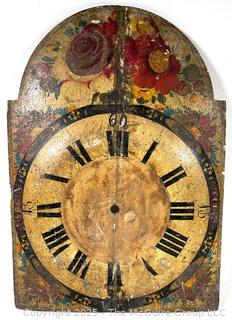 Hand Painted Wood Shield Clock Face 