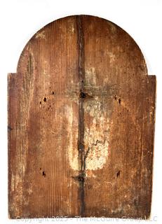 Hand Painted Wood Shield Clock Face 