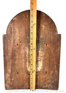 Hand Painted Wood Shield Clock Face 