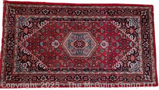 Bijar Wool Hand Knotted Persian Rug.  35" x 67"