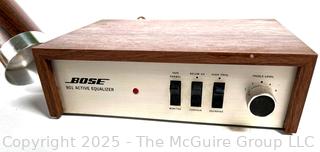Two (2) Mid Century Modern Airstream Travel Trailer Aluminum Wall Lamps & Bose 901 Active Equalizer 