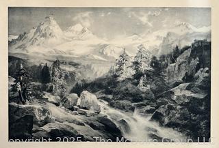 Unframed Lithograph of Thomas Moran Landscape