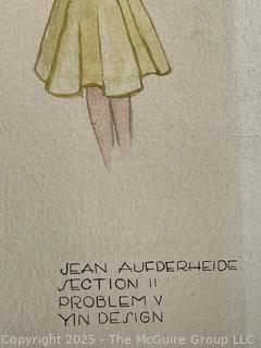 Unframed Fashion Sketch by Jean Aufderheide