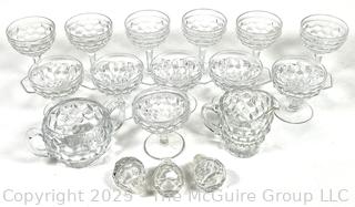 Seventeen Piece (17) Collection of Fostoria American Clear Glassware