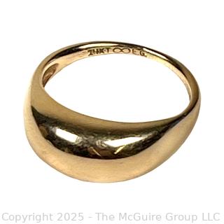 14KT Yellow Gold EG Dome Ring