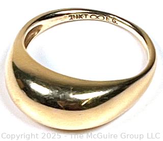 14KT Yellow Gold EG Dome Ring