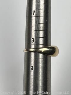 14KT Yellow Gold EG Dome Ring