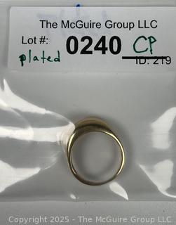 14KT Yellow Gold EG Dome Ring