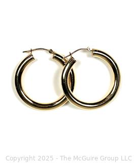 Pair of Gold Plated Hoop Earrings