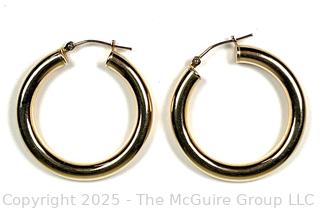 Pair of Gold Plated Hoop Earrings