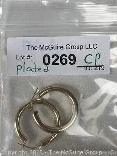 Pair of Gold Plated Hoop Earrings