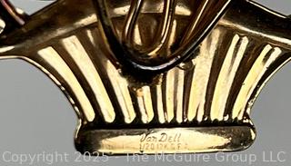 Van Dell Flower Basket Brooch 