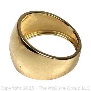 Gold Electroplated Wide Ring