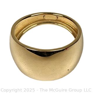 Gold Electroplated Wide Ring