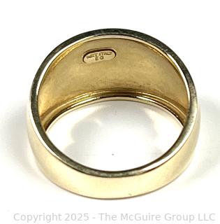 Gold Electroplated Wide Ring