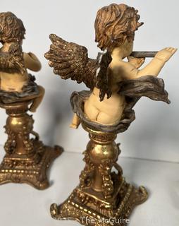 Pair of Cherubs on Pedestals 
