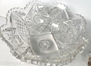 Clear Crystal Cut Glass Bowl