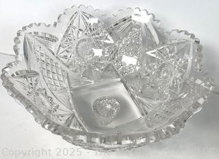 Clear Crystal Cut Glass Bowl