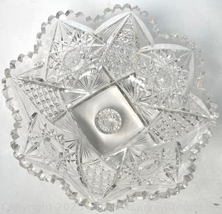 Clear Crystal Cut Glass Bowl