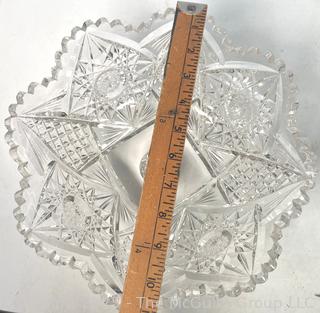 Clear Crystal Cut Glass Bowl